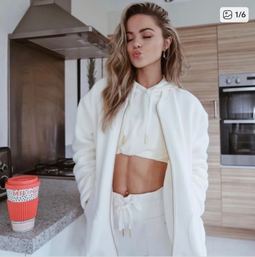Whitney Simmons X Gymshark Bomber Jacket In Unbleached